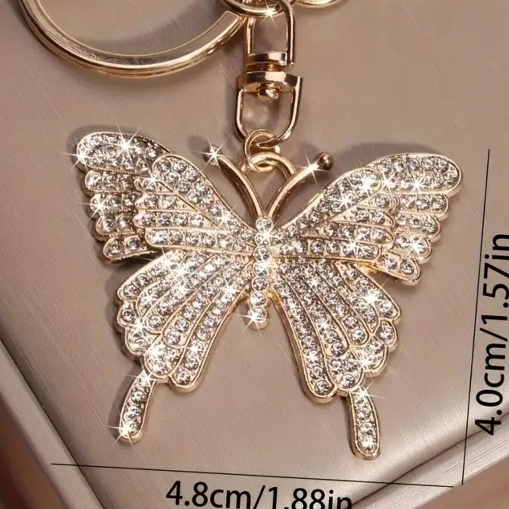 Silver Butterfly Keychain - Picture 2 of 4